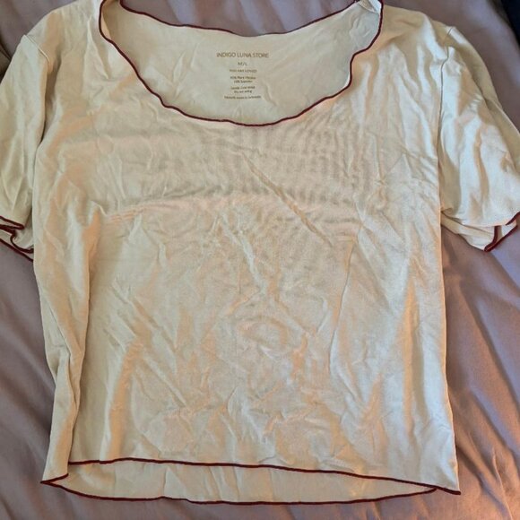 Indigo Luna Moon Tee Pearl NEW M/L Organic Eco Indigoluna - Picture 1 of 3